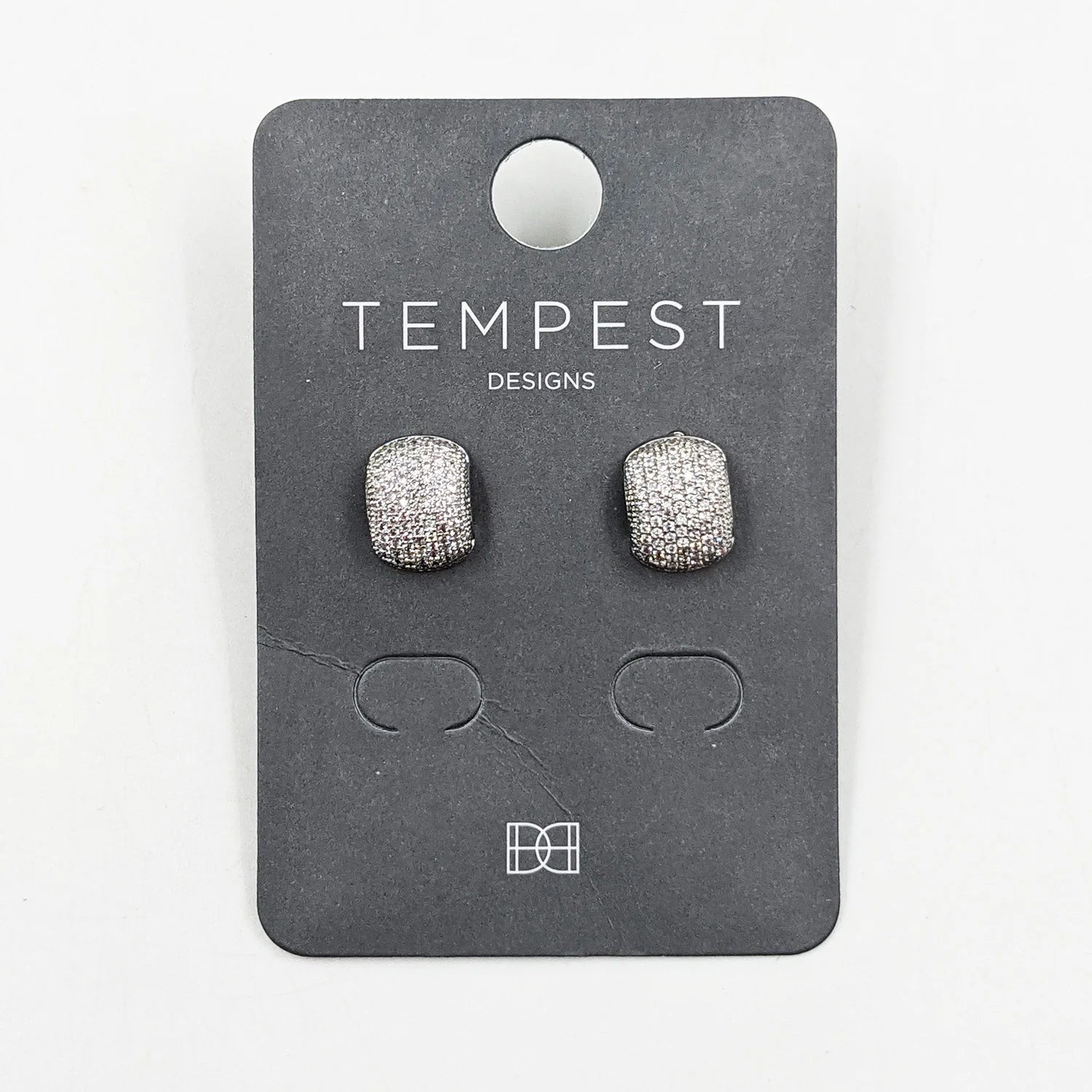 Classic Cubic Zirconia curved stud earrings