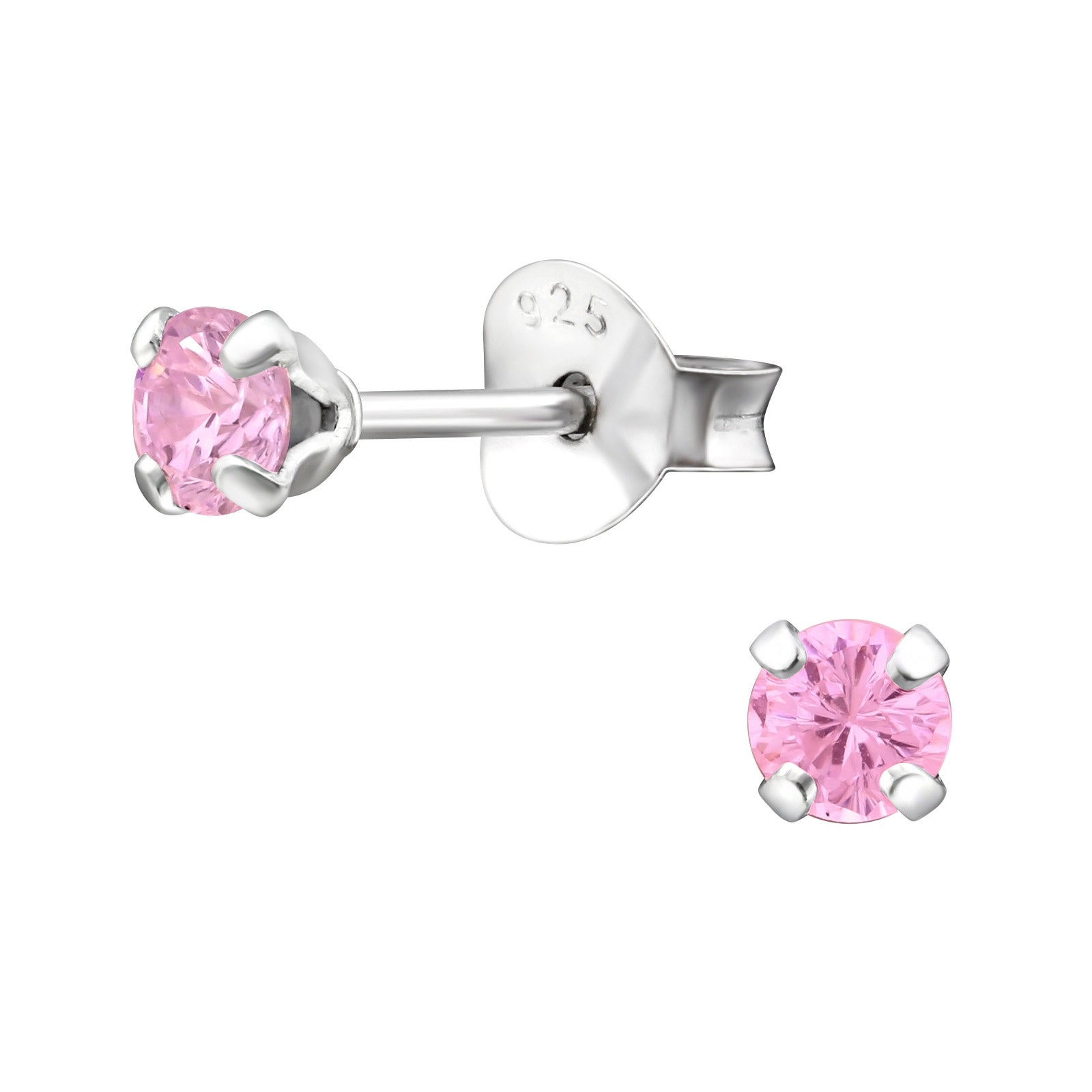 Round - 925 Sterling Silver Classic Ear Studs