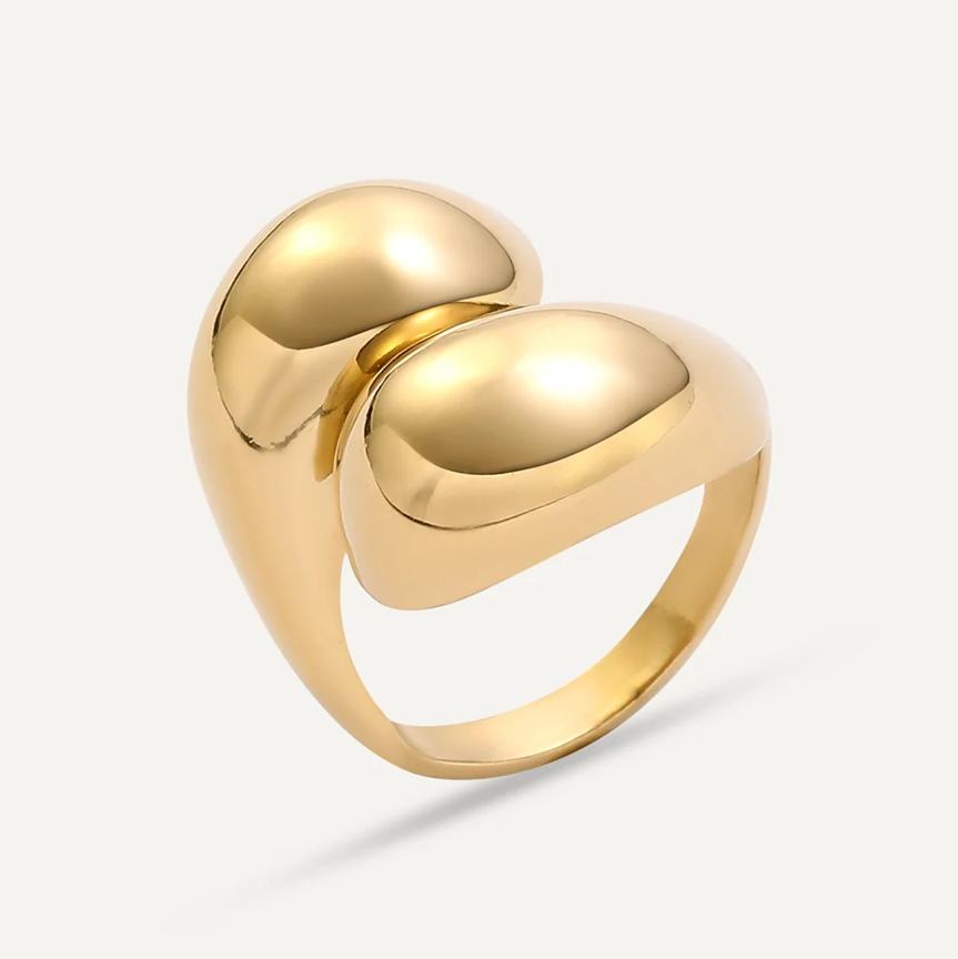 Vibes | Double Dome Statement Ring | 18K Gold-Plated