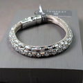 Baguette crystal classic bracelet with magnetic clasp