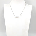 Elegant blister pearl necklace on stainless steel chain